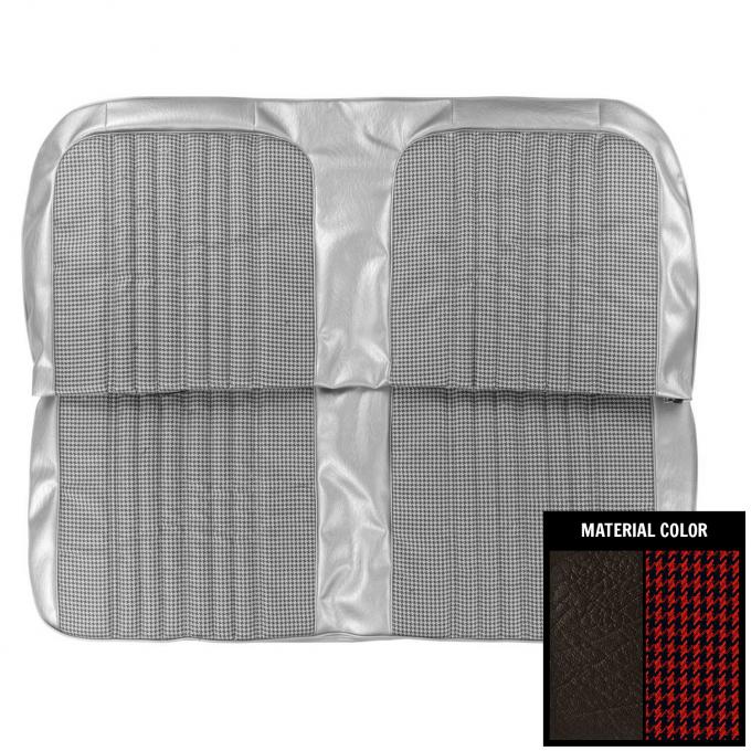 PUI Interiors 1971-1972 Chevrolet Blazer Black/Red Houndstooth Rear Bench Seat Cover 71TSD1030C