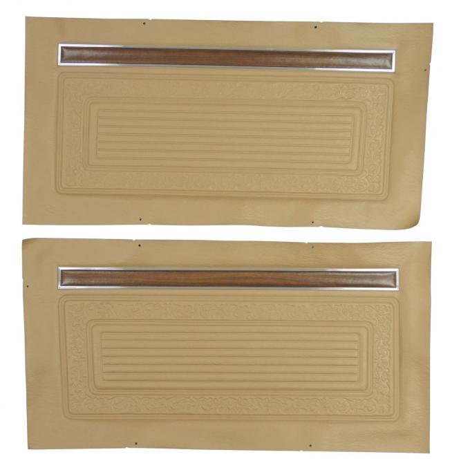 PUI Interiors 1970-1971 Chevrolet Truck Light Saddle Un-Assembled Front Door Panels 70TD35