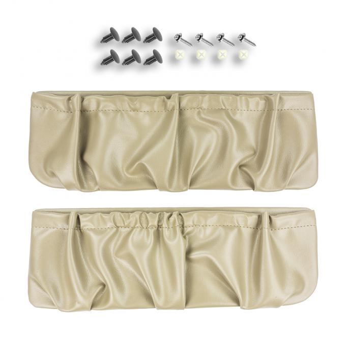 PUI Interiors 1973-1976 GM Truck/Blazer/Jimmy/Suburban Camel Vinyl Door Panel Map Pockets 73TDMP48