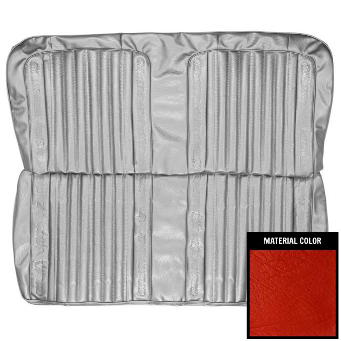 PUI Interiors 1971-1972 Chevrolet Blazer Bright Red Rear Bench Seat Cover 71TS32C