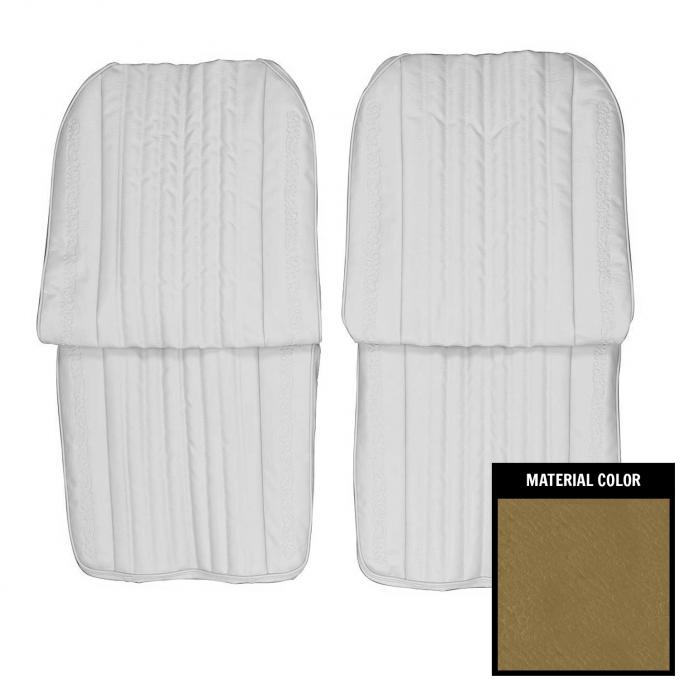 PUI Interiors 1971-1972 Chevrolet Blazer Saddle Plastic Backed Utility Bucket Seat Covers 71TSB35U