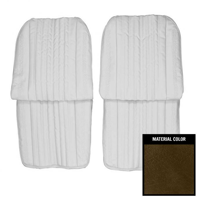PUI Interiors 1971-1972 Chevrolet Blazer Dark Saddle Plastic Backed Utility Bucket Seat Covers 71TSB42U