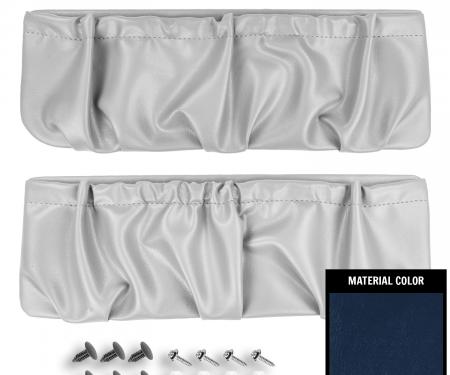 PUI Interiors 1973-1976 GM Truck/Blazer/Jimmy/Suburban Blue Vinyl Door Panel Map Pockets 73TDMP03