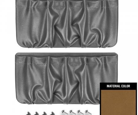PUI Interiors 1977-1979 GM Truck/Blazer/Jimmy/Suburban Camel Vinyl Door Panel Map Pockets 77TDMP48
