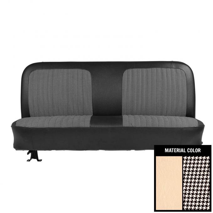 PUI Interiors 1971-1972 Chevrolet Truck Off White Houndstooth Front Bench Seat Cover 71TSD40B