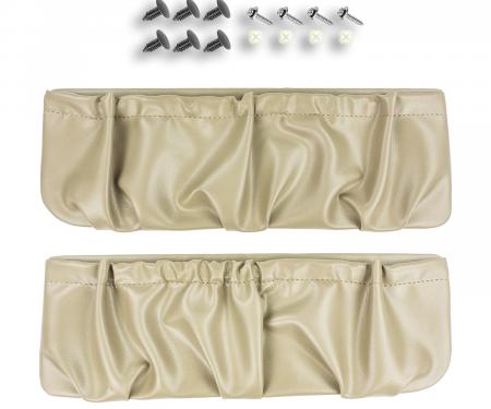PUI Interiors 1973-1976 GM Truck/Blazer/Jimmy/Suburban Camel Vinyl Door Panel Map Pockets 73TDMP48