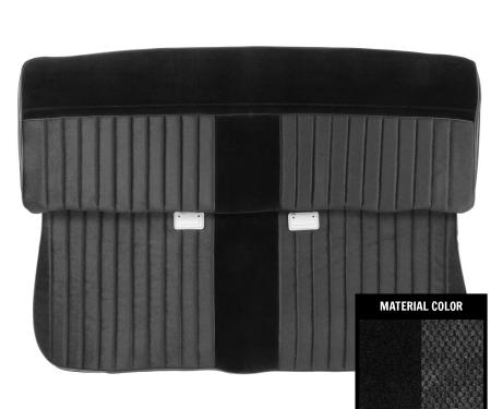 PUI Interiors 1982-1987 Chevrolet Truck Black Cloth Front Bench Seat Cover 82TSC05B