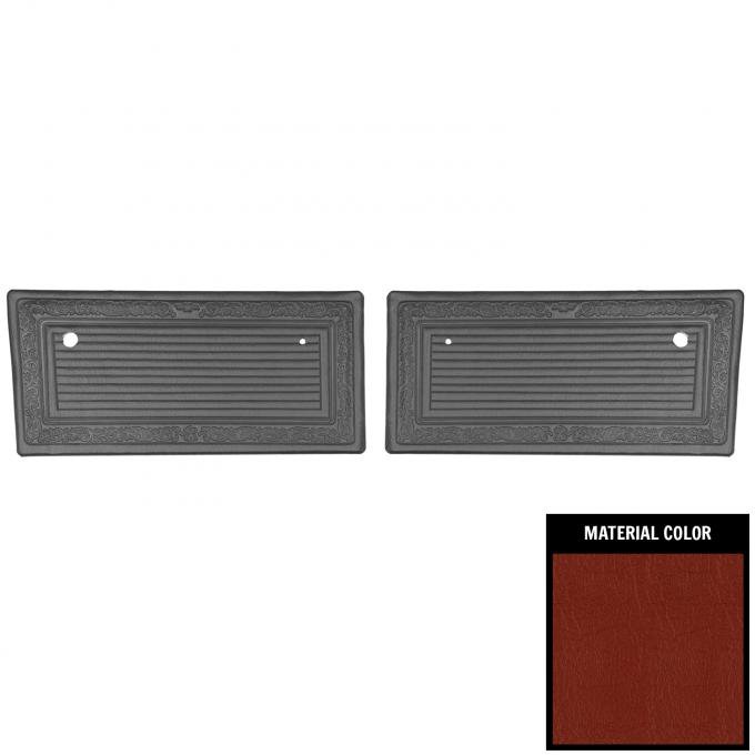 PUI Interiors 1969 Chevrolet Truck Pre Assembled Red Front Door Panels 69TD64P
