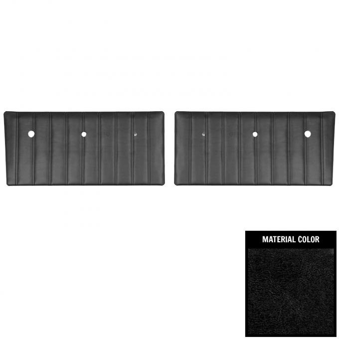 PUI Interiors 1967-1968 Chevrolet Truck Pre Assembled Black Front Door Panels 67TD10P