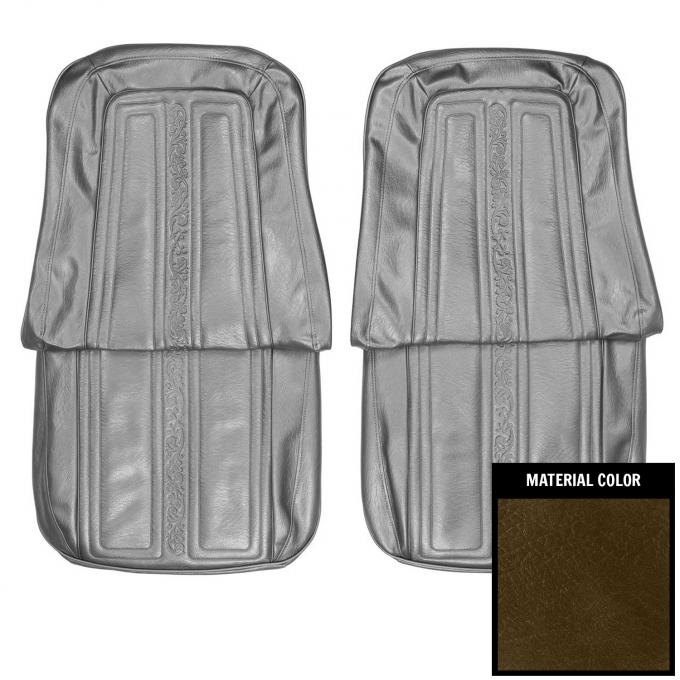 PUI Interiors 1969-1970 Chevrolet Truck Dark Saddle Front Bucket Seat Covers 69TS42U