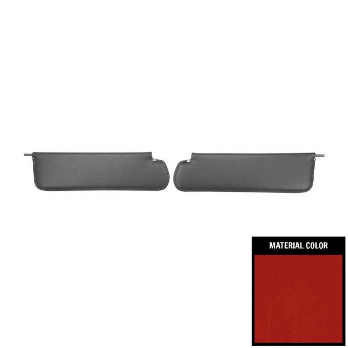 PUI Interiors 1967-1968 Chevrolet/GMC Truck Bright Red Sun Visors SV2232