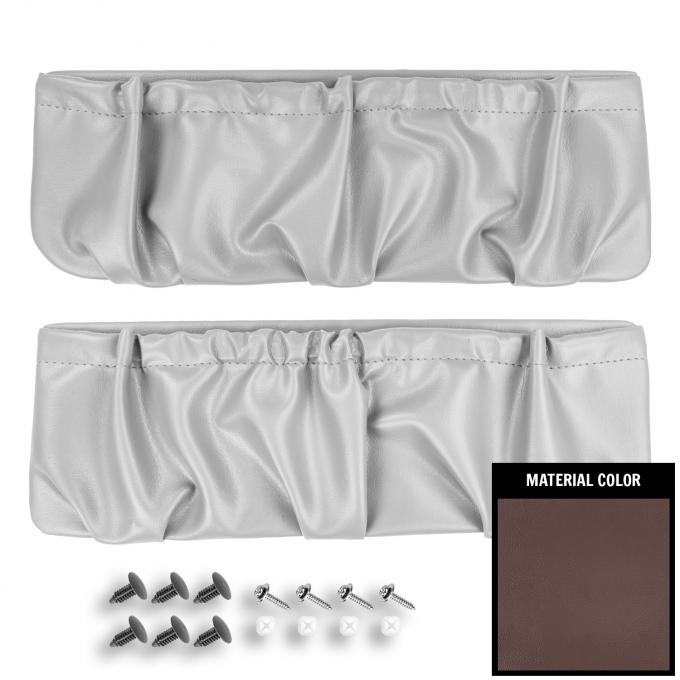 PUI Interiors 1973-1976 GM Truck/Blazer/Jimmy/Suburban Maroon Vinyl Door Panel Map Pockets 73TDMP01