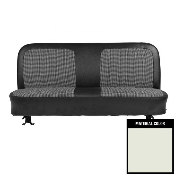 PUI Interiors 1971-1972 Chevrolet Truck White Houndstooth Front Bench Seat Cover 71TSD37B
