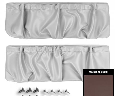 PUI Interiors 1973-1976 GM Truck/Blazer/Jimmy/Suburban Maroon Vinyl Door Panel Map Pockets 73TDMP01