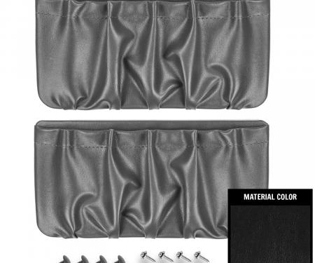 PUI Interiors 1977-1979 GM Truck/Blazer/Jimmy/Suburban Black Vinyl Door Panel Map Pockets 77TDMP70