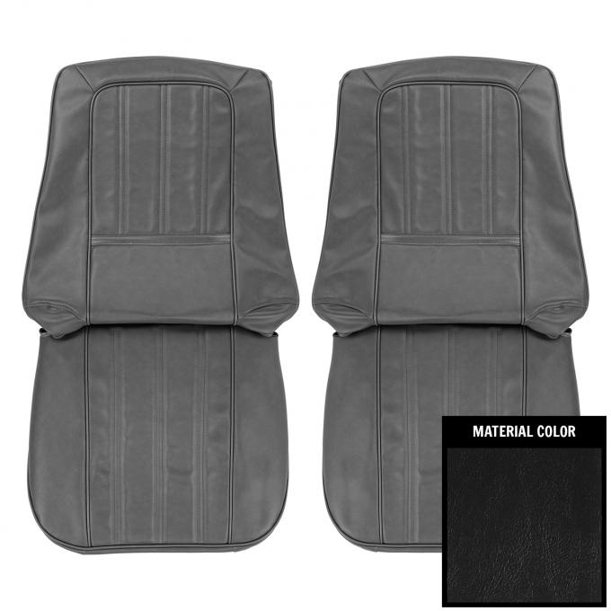 PUI Interiors 1973-1981 Chevrolet Truck Black Front Bucket Seat Covers 73TS70U