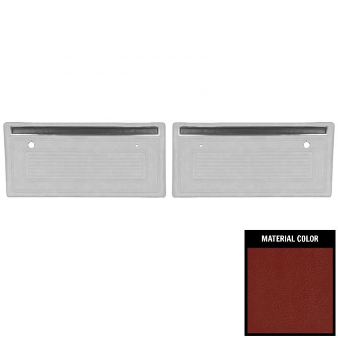 PUI Interiors 1970-1971 Chevrolet Truck Pre Assembled Red Front Door Panels 70TD30P