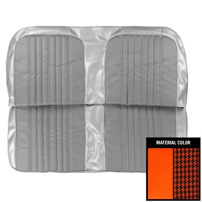 PUI Interiors 1971-1972 Chevrolet Blazer Orange/Black Houndstooth Rear Bench Seat Cover 71TSD26C