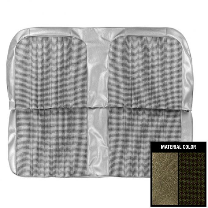 PUI Interiors 1971-1972 Chevrolet Blazer Green Houndstooth Rear Bench Seat Cover 71TSD24C
