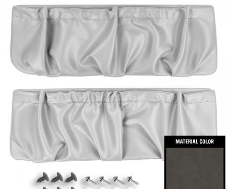 PUI Interiors 1973-1976 GM Truck/Blazer/Jimmy/Suburban Gray Vinyl Door Panel Map Pockets 73TDMP02