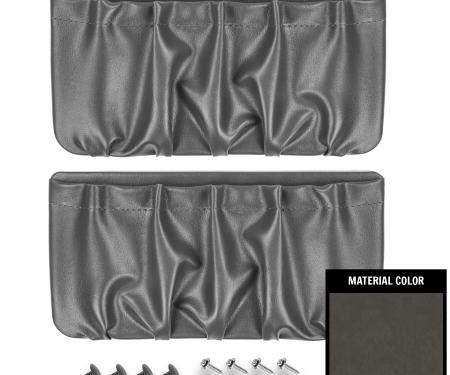 PUI Interiors 1977-1979 GM Truck/Blazer/Jimmy/Suburban Gray Vinyl Door Panel Map Pockets 77TDMP02