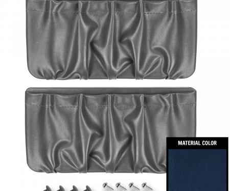 PUI Interiors 1977-1979 GM Truck/Blazer/Jimmy/Suburban Blue Vinyl Door Panel Map Pockets 77TDMP03