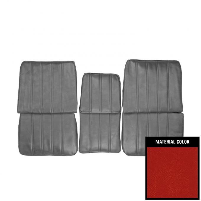 PUI Interiors 1967-1968 Chevrolet Truck Bright Red Front Buddy Bucket Seat Covers 67TS32U