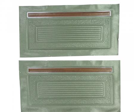 PUI Interiors 1970-1971 Chevrolet Truck Dark Metallic Green Front Door Panels 70TD24