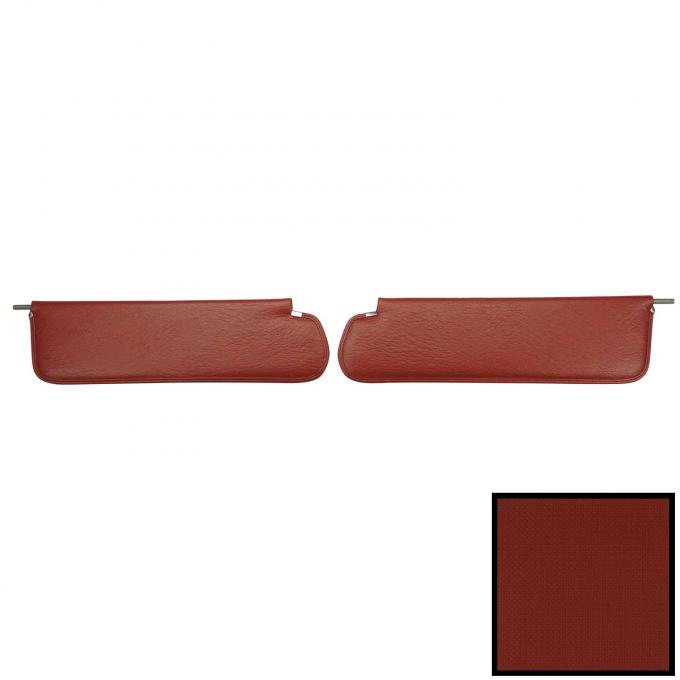 PUI Interiors 1969-1972 Chevrolet/GMC Truck Dark Red Sun Visors SV2364