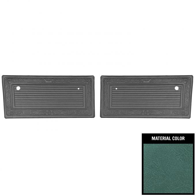 PUI Interiors 1969 Chevrolet Truck Pre Assembled Aqua Front Door Panels 69TD50P