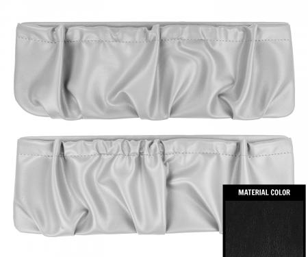 PUI Interiors 1973-1976 GM Truck/Blazer/Jimmy/Suburban Black Vinyl Door Panel Map Pockets 73TDMP70
