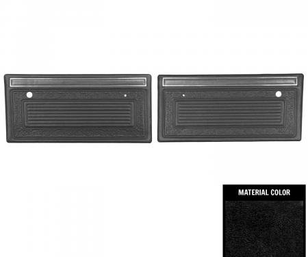 PUI Interiors 1970-1971 Chevrolet Truck Pre Assembled Black Front Door Panels 70TD10P