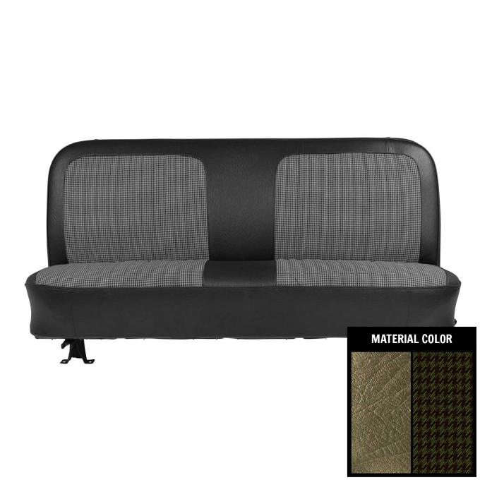 PUI Interiors 1971-1972 Chevrolet Truck Green Houndstooth Front Bench Seat Cover 71TSD24B