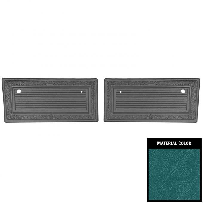PUI Interiors 1969 Chevrolet Truck Pre Assembled Dark Aqua Front Door Panels 69TD52P