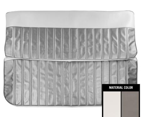 PUI Interiors 1960-66 Chevrolet & GMC Truck White/Gray Vinyl Front Bench Seat Cover 60TS0237B