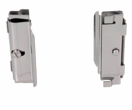 AMD Latches, Pair, Sliding Quarter Glass, Stainless, 60-66 Chevy GMC CK Suburban X796-4060-P