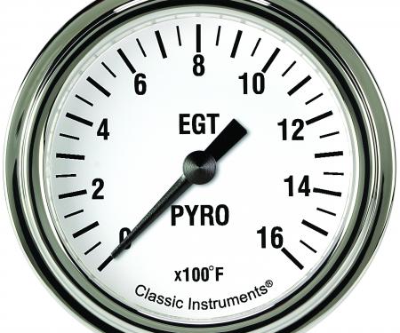 Classic Instruments White Hot 2 5/8" Exhaust Gas Temp. Gauge WH398SLF