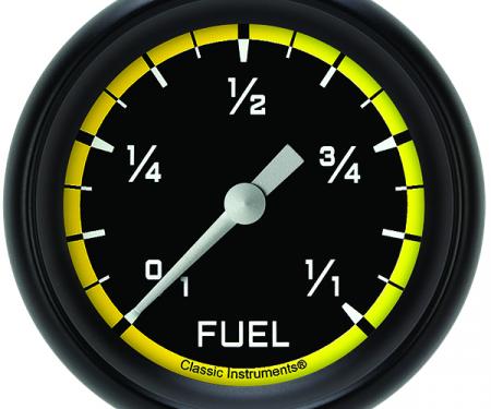 Classic Instruments Autocross Yellow 2 5/8" Fuel Gauge AX309YBLF