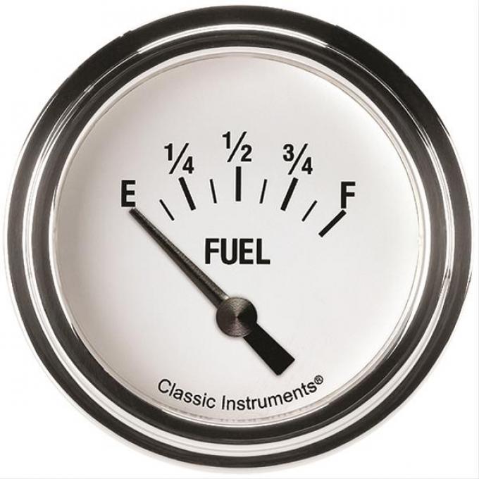 Classic Instruments White Hot 2 5/8" Fuel Gauge WH212SLF