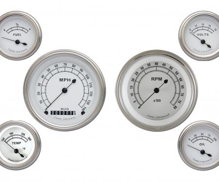 Classic Instruments Classic White 6 Gauge Set CW01SLF