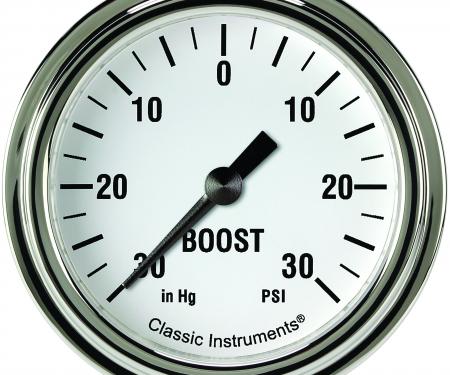 Classic Instruments White Hot 2 5/8" Boost/Vac Gauge WH341SLF
