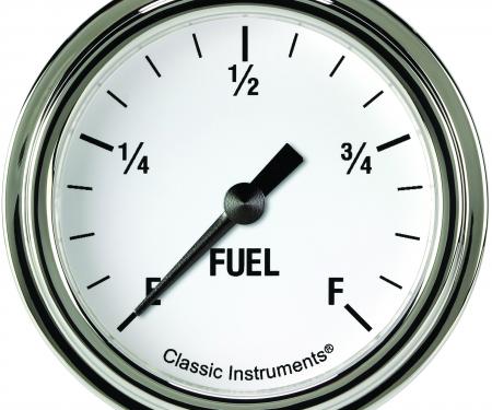 Classic Instruments White Hot 2 5/8" Fuel Gauge WH309SLF
