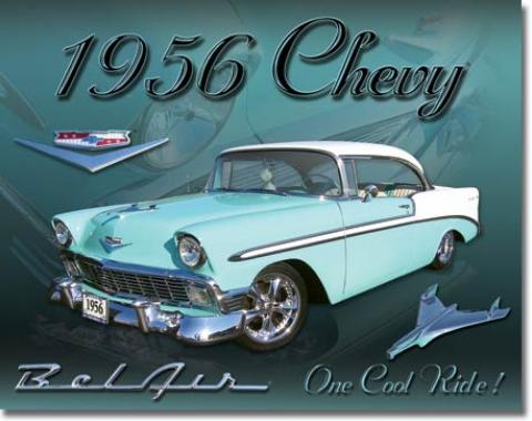 Tin Sign, Chevy 1956 Bel Air