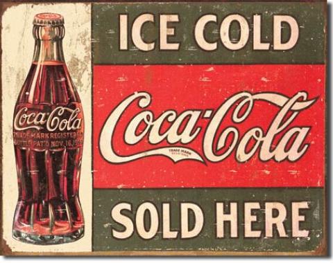 Tin Sign, COKE - c.1916 Ice Cold