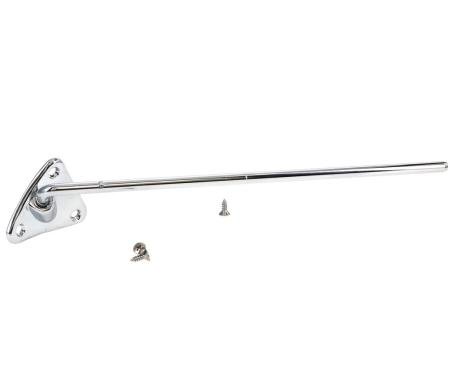AMD Sunvisor Bracket, Chrome, RH, 55-59 Chevy GMC Pickup Truck Suburban (with screws) X646-4055-RS