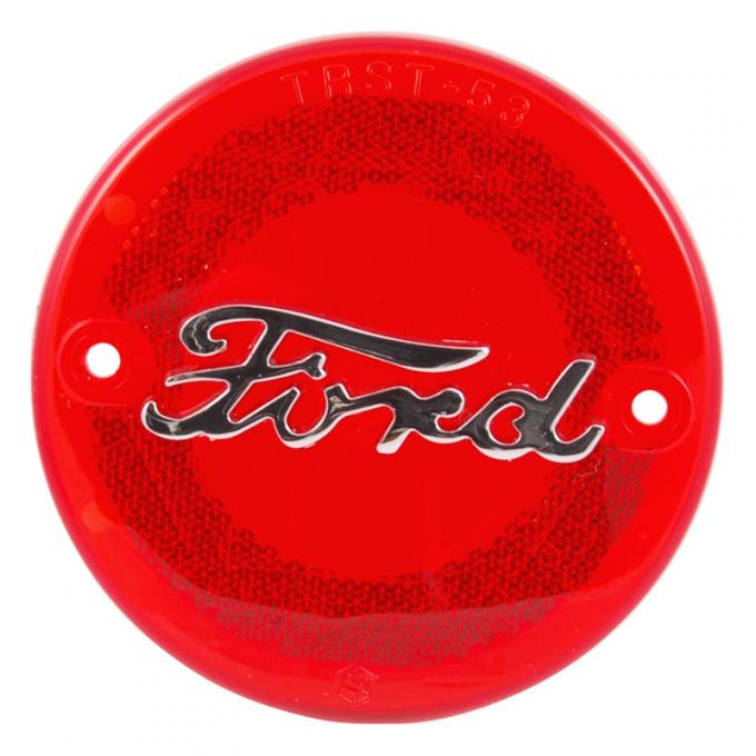 Dennis Carpenter Taillight Lens - w/Ford Script - 1953-54 Ford Truck B3C-13450-FS
