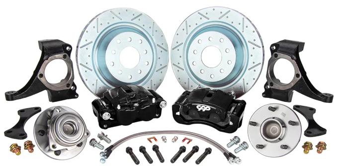 Classic Performance Front Big Brake Kit with 2.5" X-10 Modular Drop Spindles, 1973-87 Chevy C10 Truck 7387SWBK-X10-5