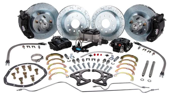 Classic Performance Front and Rear Big Brake Disc Brake Kit with 2.5" Drop Spindles - 5 Lug for 1973-1987 1/2 Ton Chevy Truck 7387FRBK5-BB