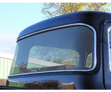 Rear glass, big back curved glass laminated - 1956 Ford Truck, F-series - Light grey, light smoke