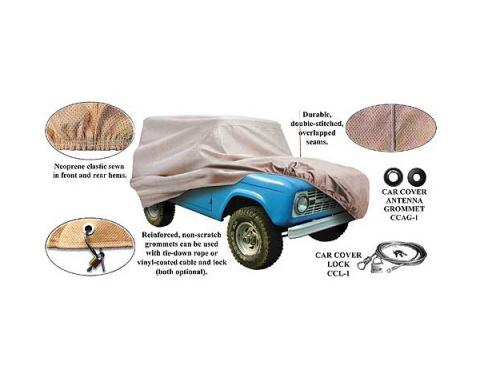 Bronco Cover - Poly-Cotton - Without Optional Rear-Mounted Spare Tire